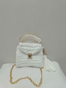 White Crochet Mini Bag