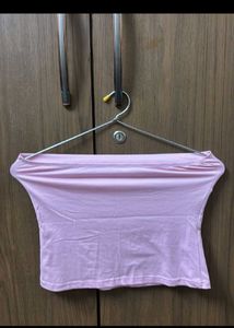 Pink Strapless Tube Top