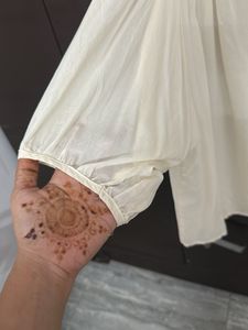 Cream Button-Down Blouse