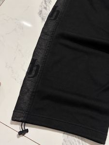Men's Black Track Pants with side fade pattern