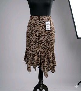 Stylish Leopard Print Midi Skirt