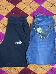 Jeans and Puma Shorts Bundle