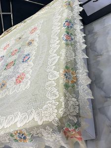 combo Vintage White/golden Net Double Bed Sheets -