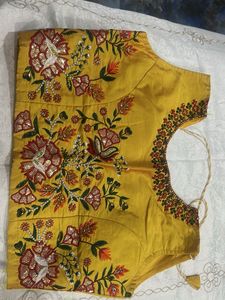 Embroidered Yellow Blouse