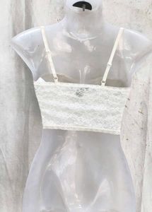 Cream Lace Ruched Crop Top