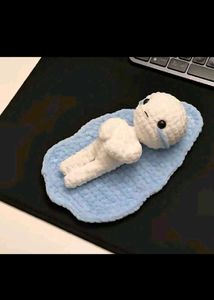 Handmade Crochet Cry meme doll