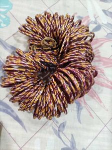 Set of Maroon &amp; Gold Bangles