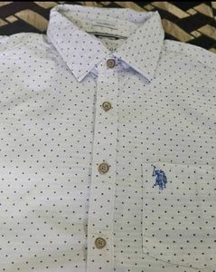 Men's Polka Dot Button-Down Shirt