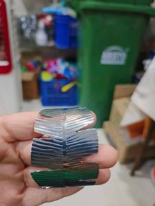Unique Textured Silver Cuff Bracelet