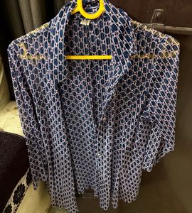 Patterned Button-Down Shirt
