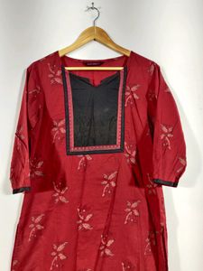 Red Floral Print Tunic Dress