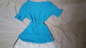 blue bodycon fitted top