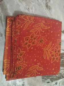 Orange Bandhani Saree