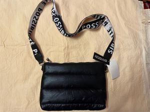 Black Puffer Crossbody Bag