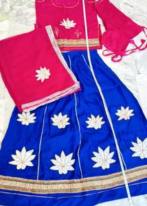 #राजपूती पोशाक (हाफ प्योर )in Royal Blue कलर