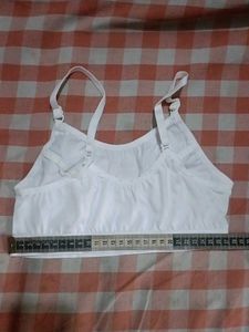 White & Black Cotton Bra