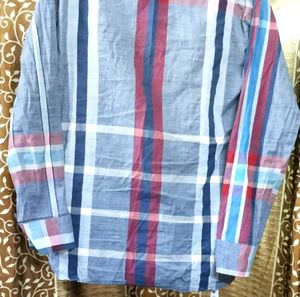 Shirt Blue Pure Cotton High Quantity Standard