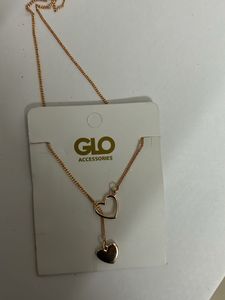 Glo Accessories Rose Gold Heart Necklace