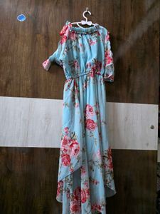Beautiful Floral Cold Shoulder Dress