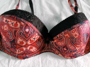 Paisley Print Balconette Bra