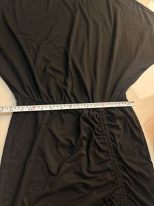 Chic Black Ruched Dress