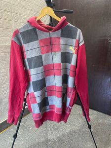 puma plaid hoodie