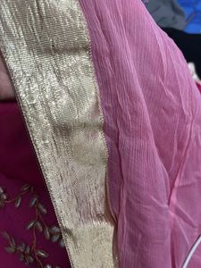 Pink Gota-patti Work Kurta With dupatta