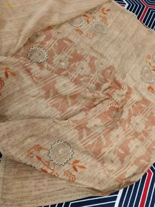 Good tan colour saree
