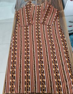 Trendy Brown Multicolor Kurti