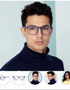 New Stylish Blue Eyeglasses with Case