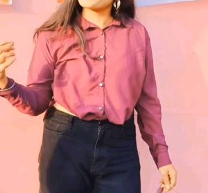 wine purple knot crop shirt or top
