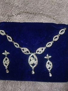 silver colour with sparkling rhinestone