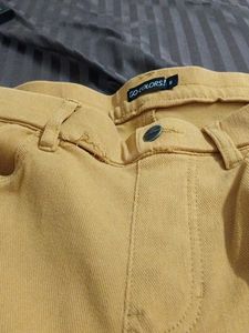 Go colours Mustard Yellow Straight Leg pant