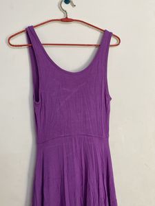 Purple Fit &amp; Flare Tank Dress