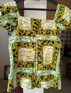 Vibrant African Print Peplum Top