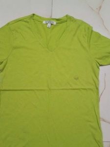 Lime Green V-Neck T-Shirt