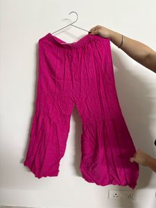 Vibrant Pink Embroidered Kurta with Plazzo