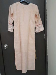 Elegant Peach Embroidered Kurta