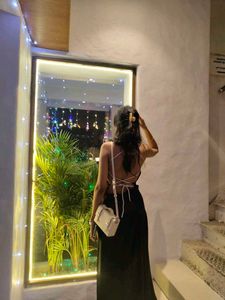 NewMe Backless Slit Maxi dress