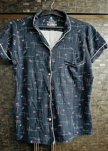 Printed Button-Down Pajama Top Night suit