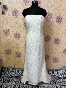 Elegant White Lace Bridal Gown
