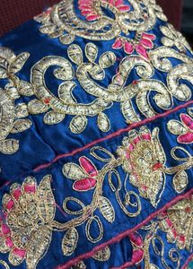 Embroidered Blue Ethnic Set
