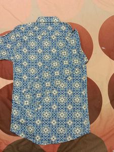 Blue Printed Ethnic Kurta