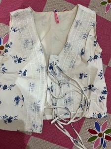 Chic Floral Print Sleeveless vest