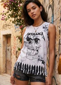 Metallica Graphic Print Tank Top