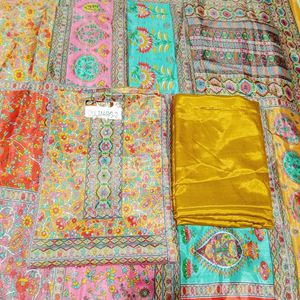 Printed Crepe Unstitched Suit