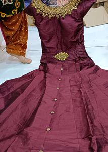 Dark Maroon Wedding Guest Gown