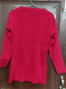 Red Knit Pullover Sweater