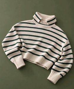 IVORY AND FOREST GREEN STRIPED COLLAR K