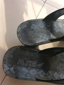 Flite Black Flip Flop Sandals